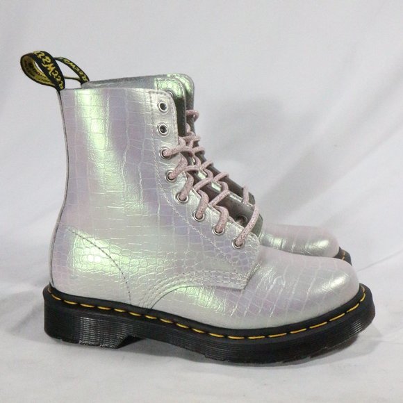Dr. Martens 1460 Iridescent Croc Leather Boots Sz 6 US RARE - Picture 2 of 14